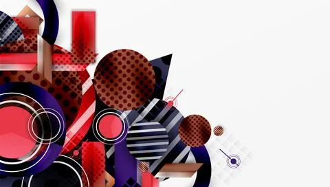 Abstract design with layered geometric shapes Stock Illustration
