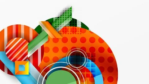 Abstract design with layered geometric shapes Stock Illustration