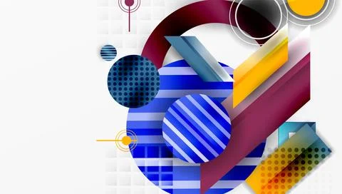 Abstract design with layered geometric shapes Stock Illustration