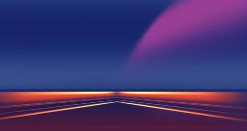 Abstract design with lines to perspective in blue theme background concept .. Illustration