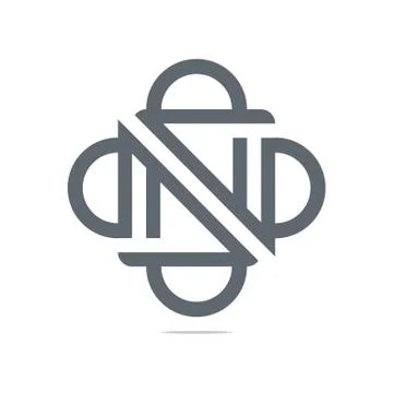 Abstract Design Logo Circle Square Connect Icon Vector Stock-Illustration