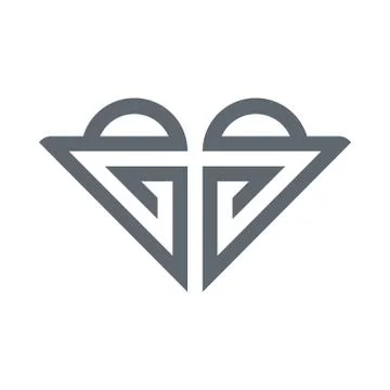 Abstract Design Logo Circle Square Connect Icon Vector Stock Illustration