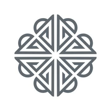 Abstract Design Logo Circle Square Connect Icon Vector Stock Illustration