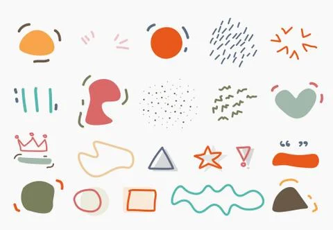 Abstract design of minimal object design element tools artwork background. Stock-Illustration