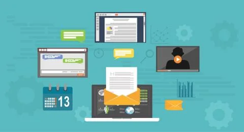 Abstract design of mobile applications. Integrated application Stock Illustration