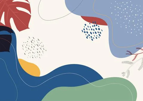 Abstract design modern hand drawing template. Stock Illustration