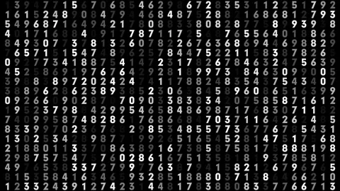 Abstract design of numerical animation infographic insights into random digits. Stock Footage 252858722