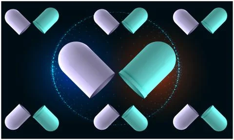 Abstract design of open tablet on art background Illustrazione stock