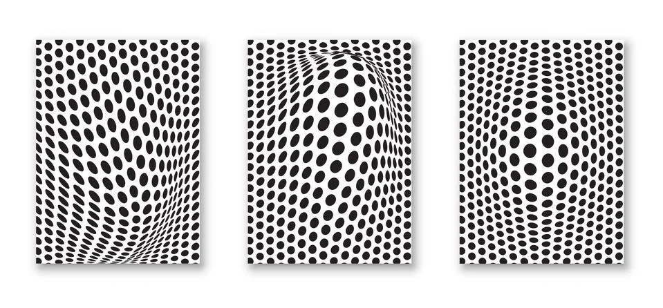 Abstract design with optical illusion circle pattern. Stock Illustration