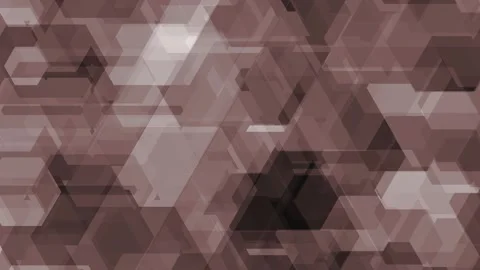 Abstract design of overlapping brown triangle and hexagon shapes, perfect for a Stock Footage 346083437