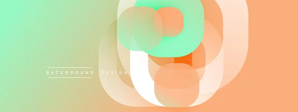 Abstract design. Overlapping circles create soft gradients. Pastel colors blend 스톡 일러스트