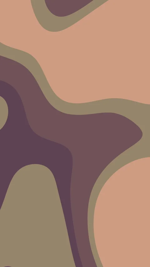 Abstract design with overlapping shapes in brown, green, and purple Stock Footage 309991561