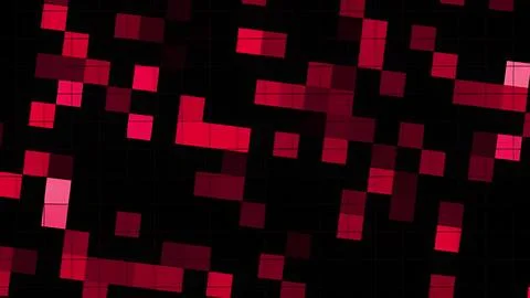 Abstract design of overlapping squares in shades of red. Stock Illustration
