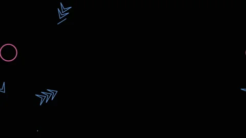 Abstract design pattern background with geometrical shapes of different colors Stock Footage 239618991