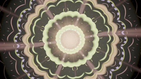 Abstract design with radial patterns and glowing light effects Видео 337411391
