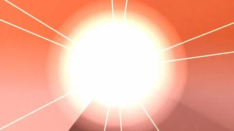 Abstract design with radiating white lines on a gradient coral background Illustrazione stock