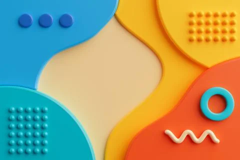 Abstract Design Representing Creative Expression. Colorful Geometric Shapes.. イラスト素材