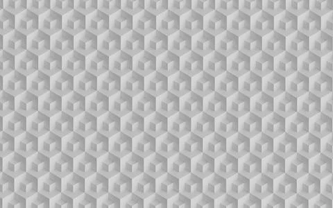 Abstract design with reteating pattern of overlaying white cubes. 3d illustra Stock Illustration