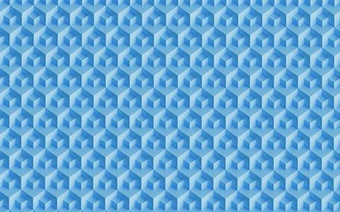 Abstract design with reteating pattern of overlaying white cubes. 3d illustra Stock Illustration