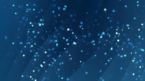 Abstract design with scattered light circles on a dark blue background. Stock Illustration