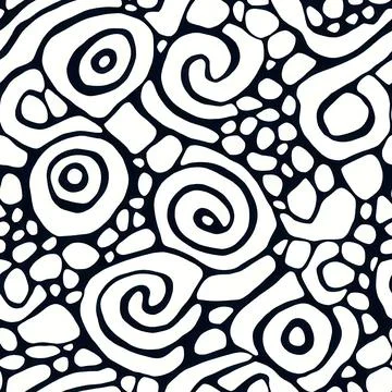 Abstract design seamless pattern. Graphic black and white monochrome backgr.. Stock Illustration