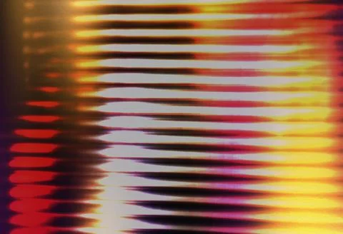 An abstract design showcases horizontal lines of varying color, from red to Stock Illustration
