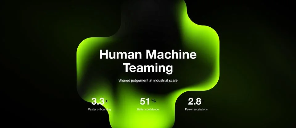 Abstract design showcases human machine teaming concept. Metrics highlight Stock Illustration