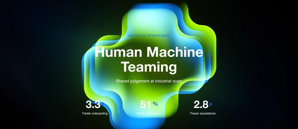 Abstract design showcases human machine teaming concept. Metrics highlight イラスト素材