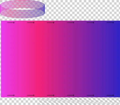 Abstract design is showing gradient panel arrows, wireframe torus and striped Stock Illustration