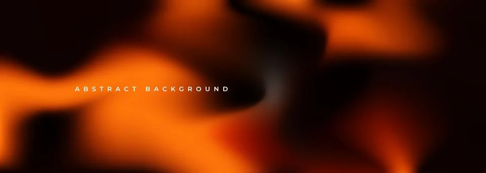 Abstract design with soft flowing orange and black forms, smooth gradients Ilustración de archivo