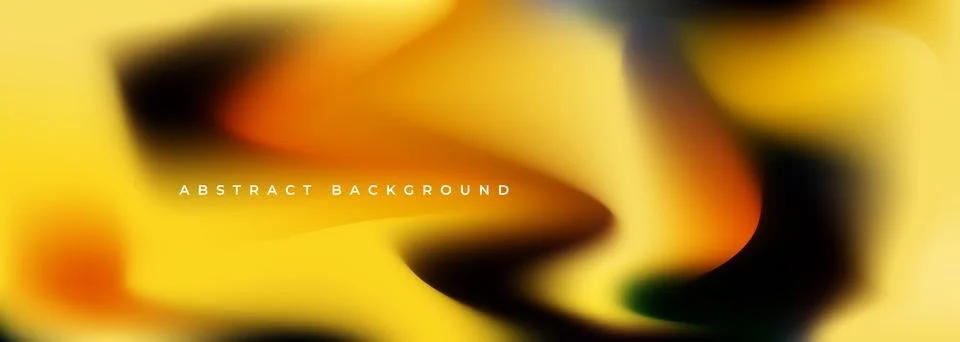 Abstract design with soft flowing yellow and black forms, smooth gradients Ilustración de archivo