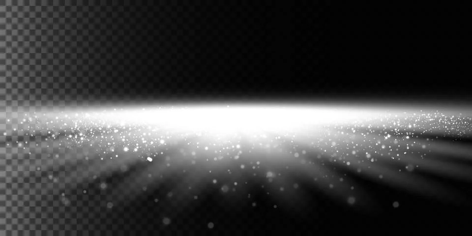 An abstract design of sparkly light rays on a transparent background, enhancing Illustrazione stock