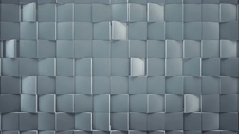 Abstract design surface consisting of square plates rotating with dynamic lights Stock Footage 203885207