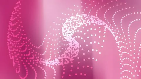 Abstract design with swirling dots in pink and white. 库存插图