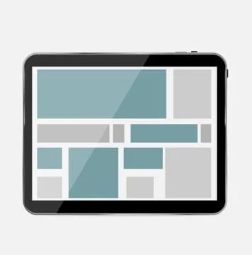 Abstract Design Tablet.  Illustration. Stock Illustration