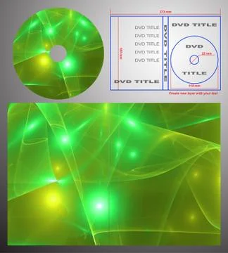 Abstract design template for dvd label and box-cover. Stock Illustration