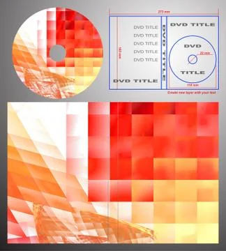 Abstract design template for dvd label and box-cover Illustrazione stock