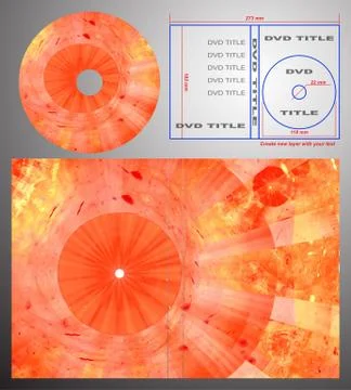 Abstract design template for dvd label and box-cover Stock Illustration