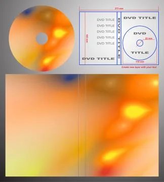 Abstract design template for dvd label and box-cover Stock Illustration