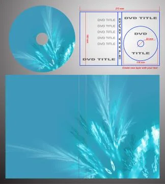 Abstract design template for dvd label and box-cover. Stock Illustration