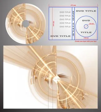 Abstract design template for dvd label and box-cover. Stock Illustration