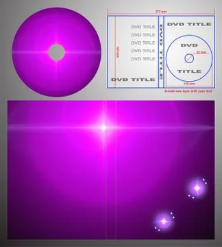 Abstract design template for dvd label and box-cover. Stock Illustration