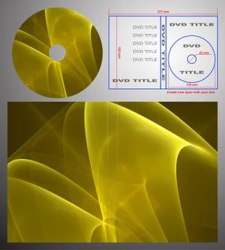 Abstract design template for dvd label and box-cover. Stock Illustration