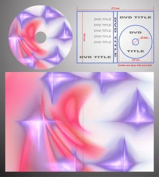 Abstract design template for dvd label and box-cover. Stock Illustration