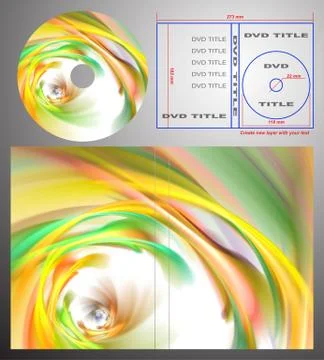 Abstract design template for dvd label and box-cover. Stock Illustration