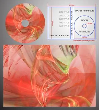 Abstract design template for dvd label and box-cover. Stock Illustration
