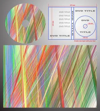 Abstract design template for dvd label and box-cover. Stock Illustration