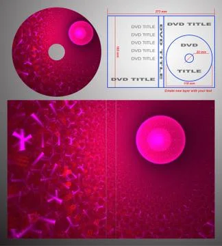 Abstract design template for dvd label and box-cover. Stock Illustration