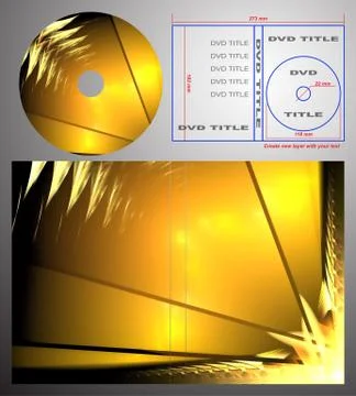 Abstract design template for dvd label and box-cover. Stock Illustration