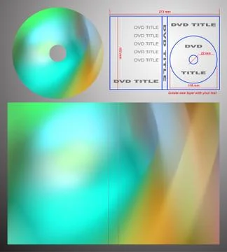 Abstract design template for dvd label and box-cover. Stock Illustration